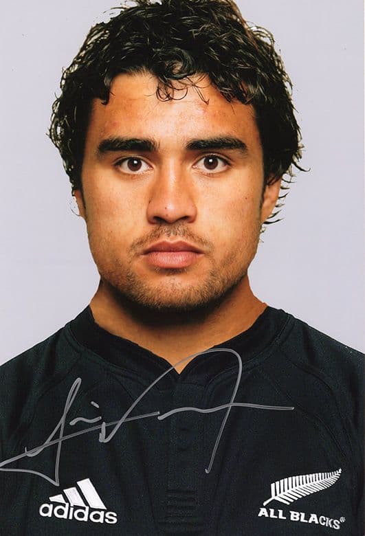 Liam Messam, New Zealand All Blacks, signed 12x8 inch photo.