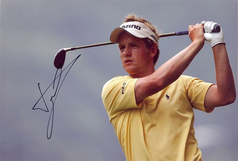 Luke Donald, signed 12x8 inch photo.