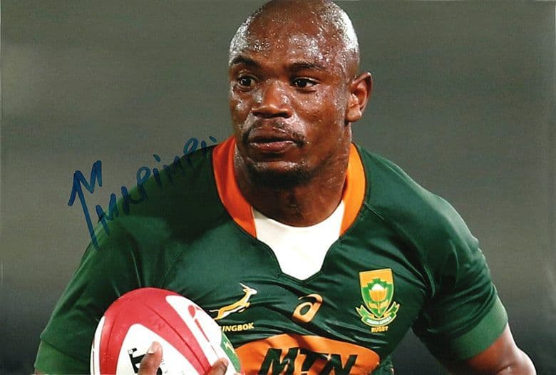 Makazole Mapimpi, South Africa, signed 12x8 inch photo.