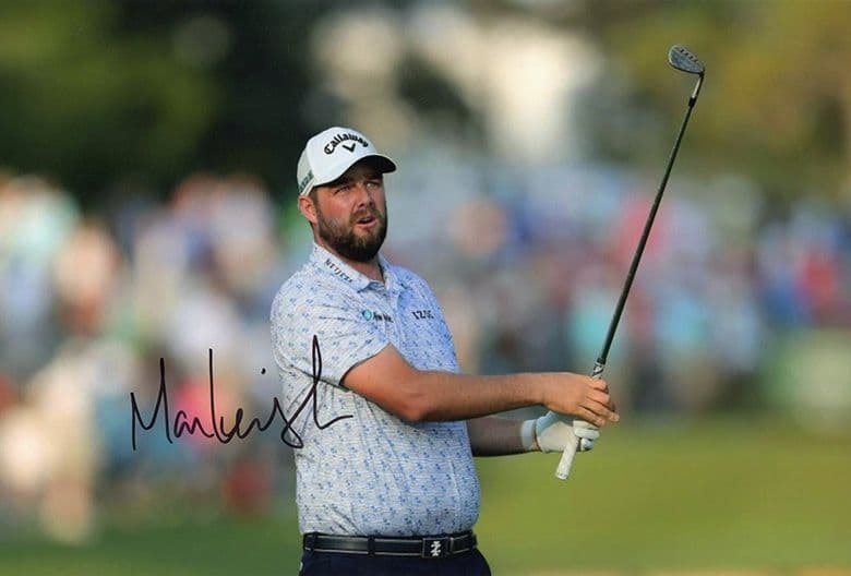 Marc Leishman, signed 12x8 inch photo.