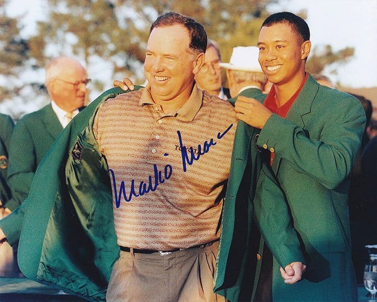 Mark O' Meara, Masters 1998 Augusta, signed 10x8 inch photo.