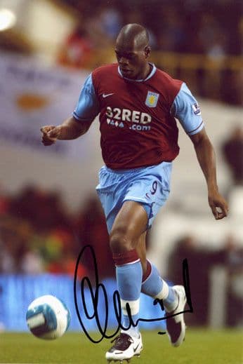Marlon Harewood, Aston Villa, signed 12x8 inch photo.