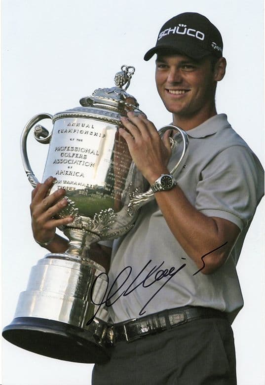 Martin Kaymer, PGA Championship 2010, signed 12x8 inch photo.