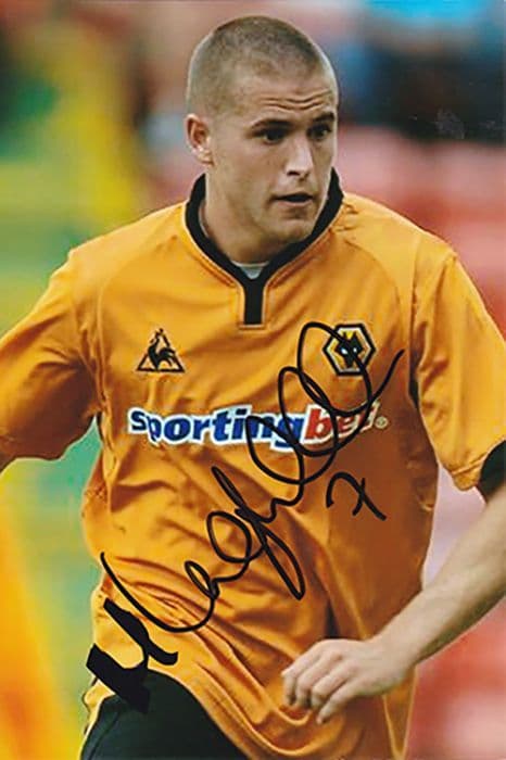 Michael Kightly, Wolves, signed 6x4 inch photo.(2)