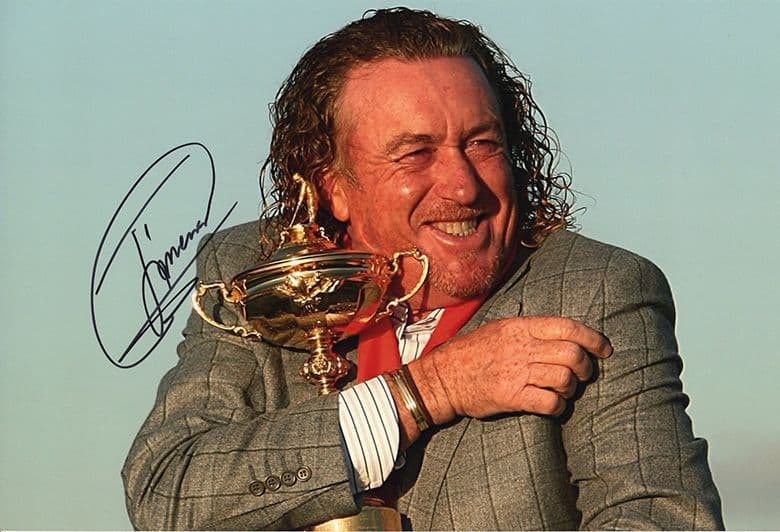 Miguel Angel Jimenez, Ryder Cup 2010 Celtic Manor, signed 12x8 inch photo.