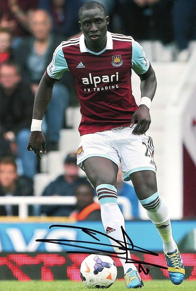 Mohamed Diame, West Ham Utd & Senegal, signed 12x8 inch photo.