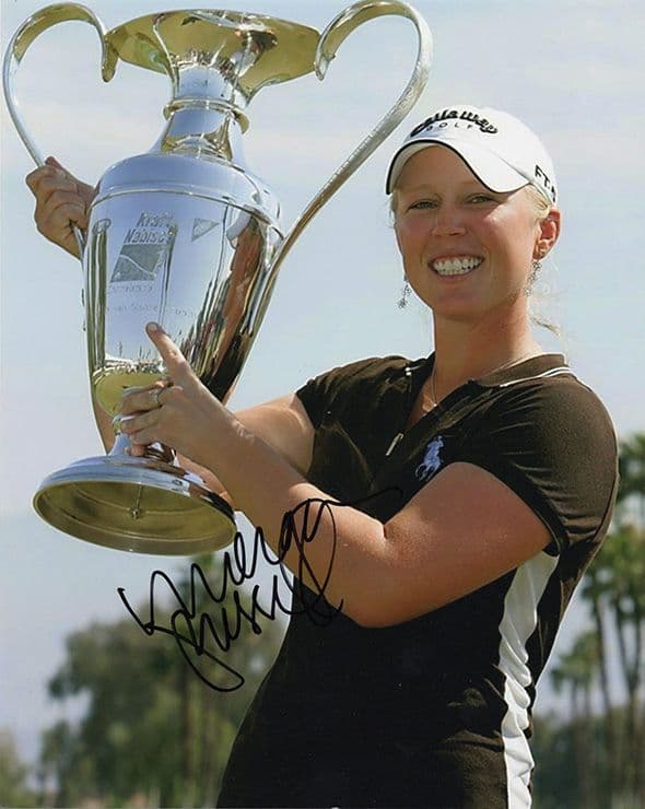 Morgan Pressel, LPGA Tour golfer, signed 10x8 inch photo.