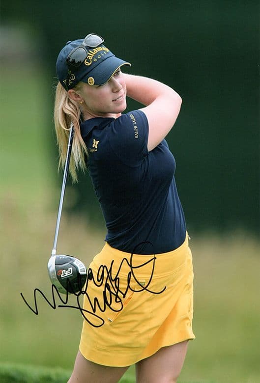 Morgan Pressel, LPGA Tour golfer, signed 12x8 inch photo.