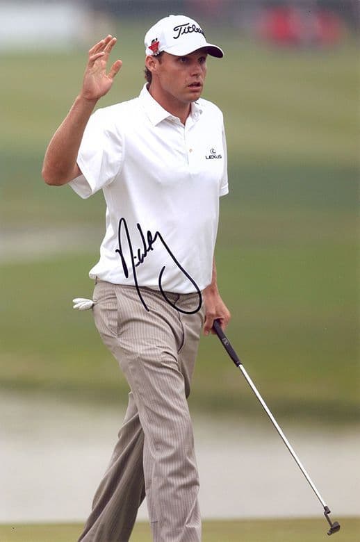 Nick Watney, American golfer, signed 12x8 inch photo.