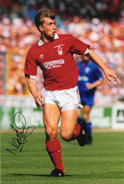 Nigel Jemson, Nottingham Forest, signed 12x8 inch photo.
