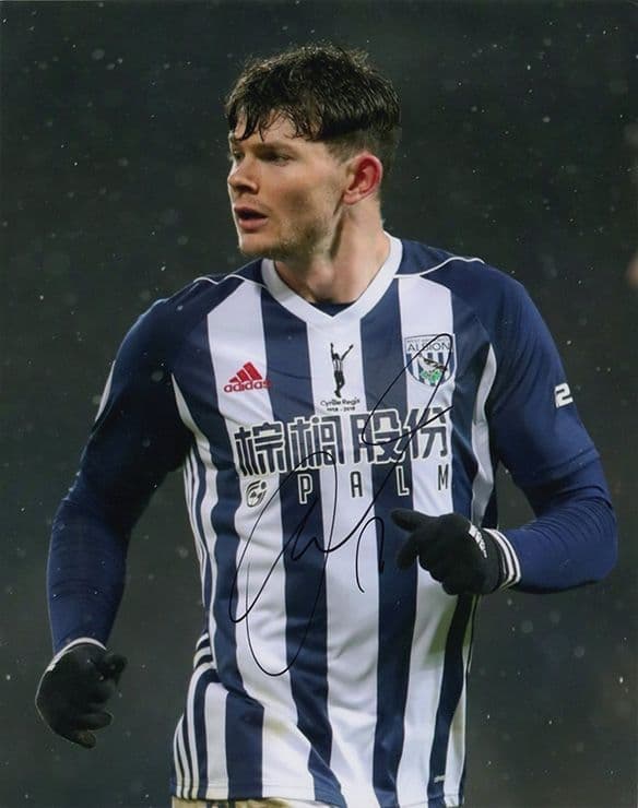 Oliver Burke, West Brom & Scotland, signed 10x8 inch photo.