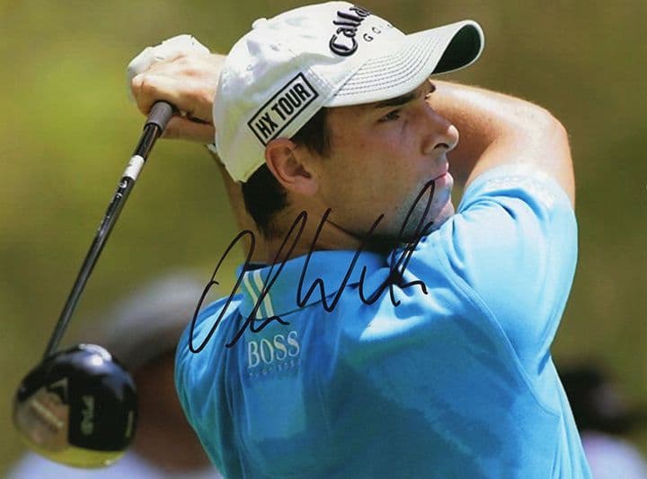 Oliver Wilson, English golfer, signed 8x6 inch photo.