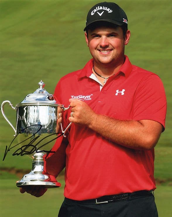 Patrick Reed, signed 10x8 inch photo.