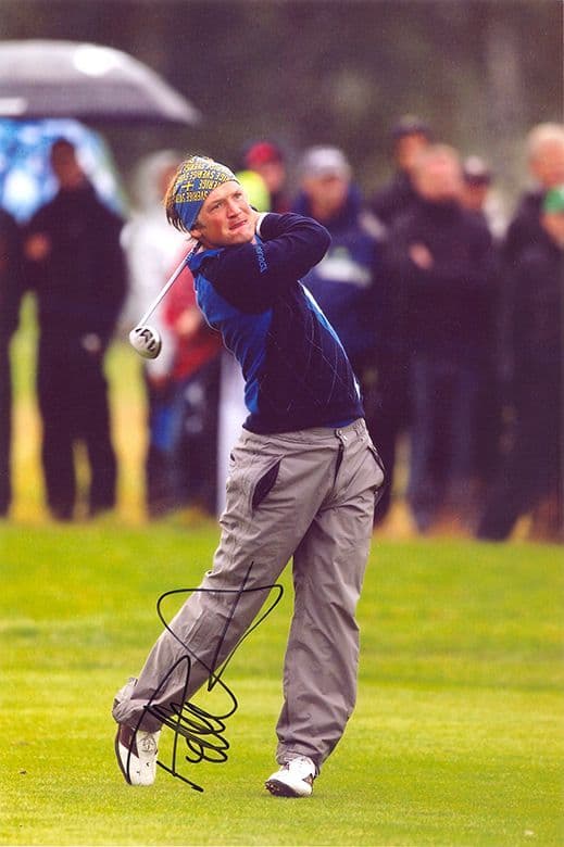 Pelle Edberg, Swedish golfer, signed 12x8 inch photo.