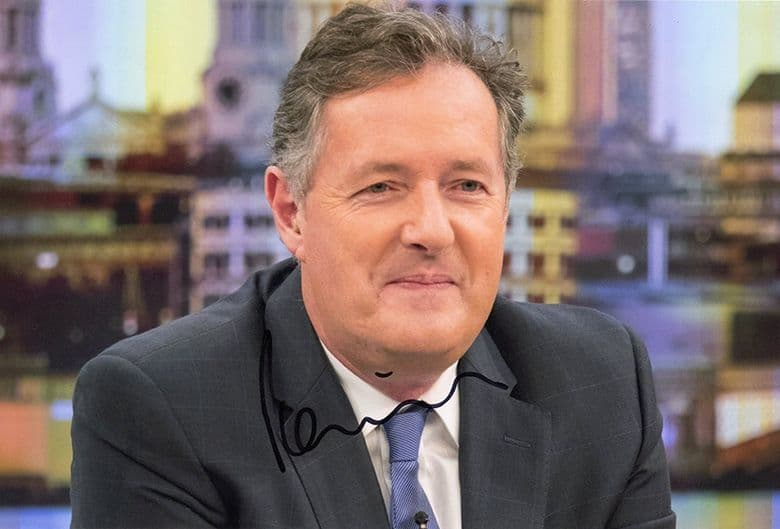 Piers Morgan, television presenter, signed 12x8 inch photo.