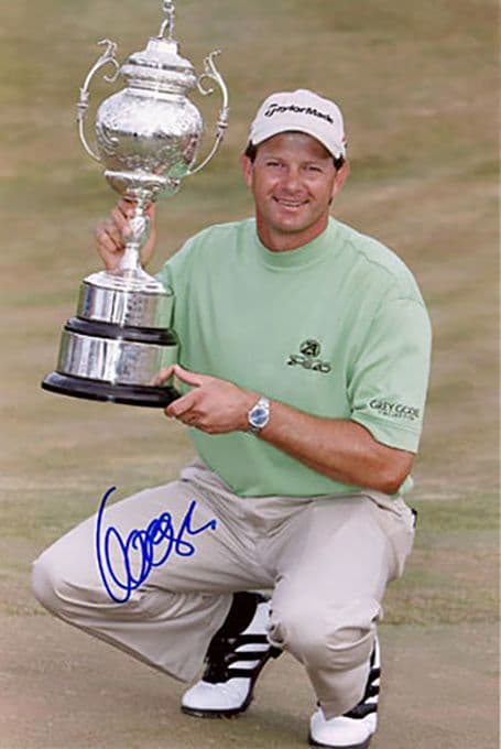 Retief Goosen, South African golfer, signed 12x8 inch photo.