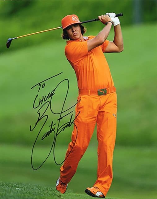 Rickie Fowler, American golfer, signed 10x8 inch photo.