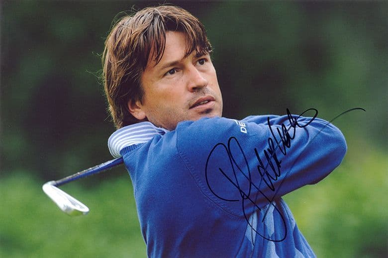 Robert Jan Derksen, Dutch golfer, signed 12x8 inch photo.