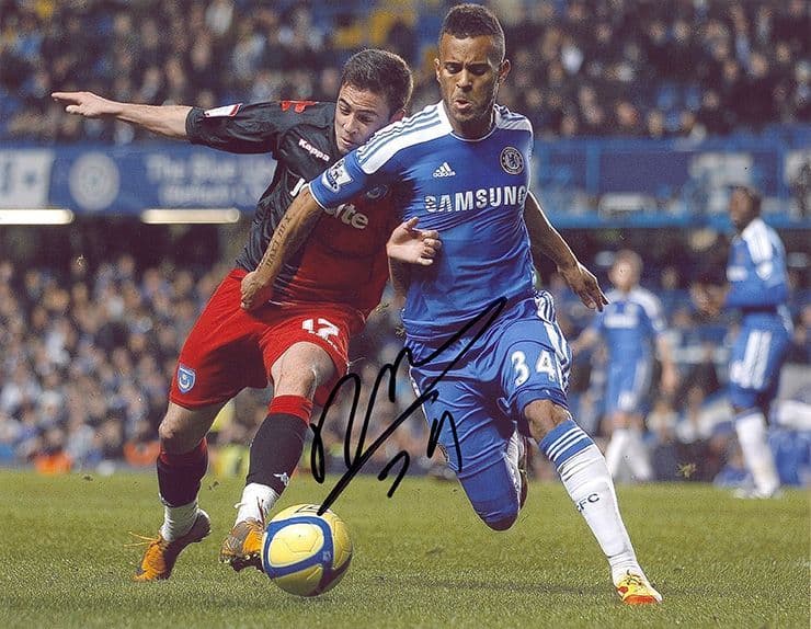 Ryan Bertrand, Chelsea, signed 10x8 inch photo.