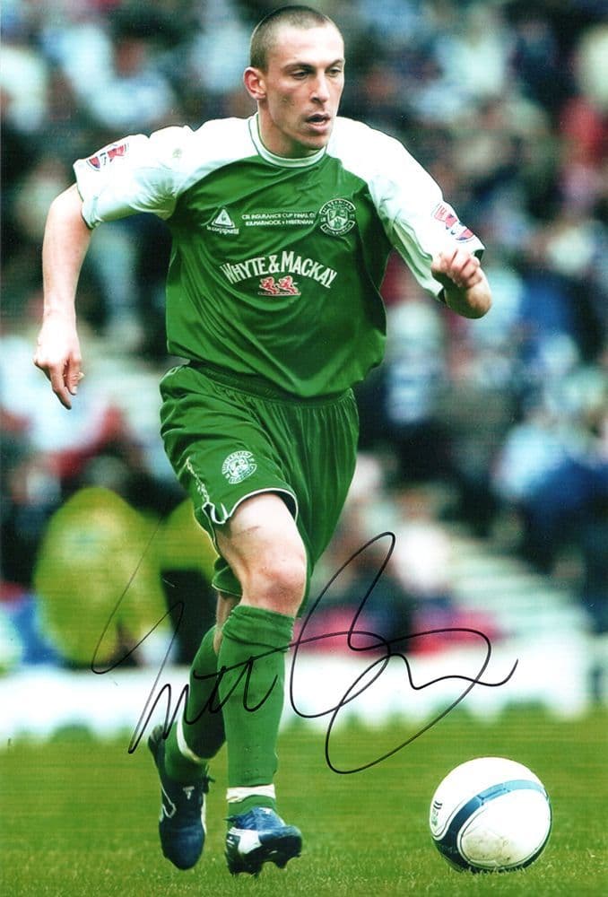 Scott Brown, Hibernian, signed 12x8 inch photo.