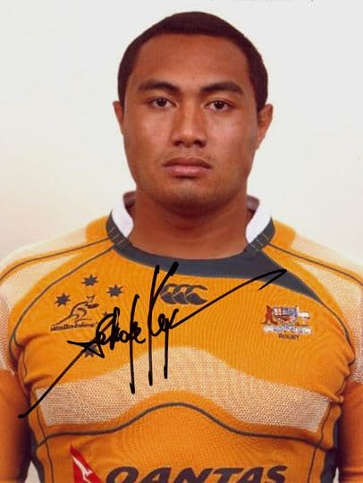 Sekope Kepu, Australia, signed 8x6 inch photo.