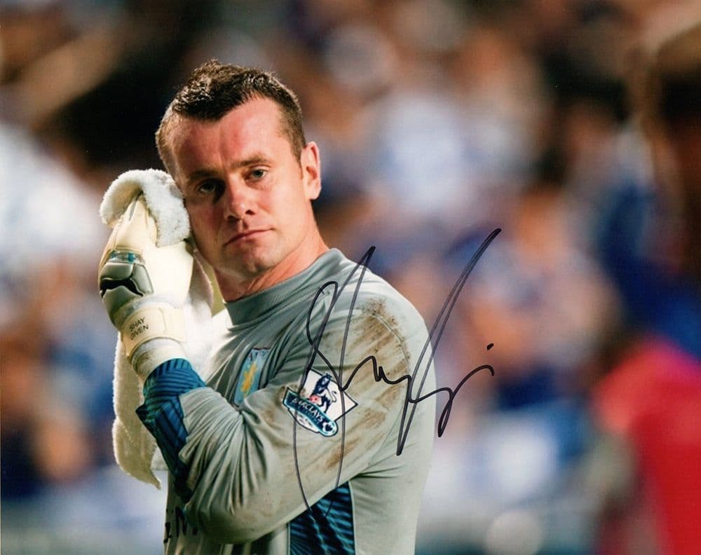 Shay Given, Aston Villa, Republic of Ireland, signed 10x8 inch photo.
