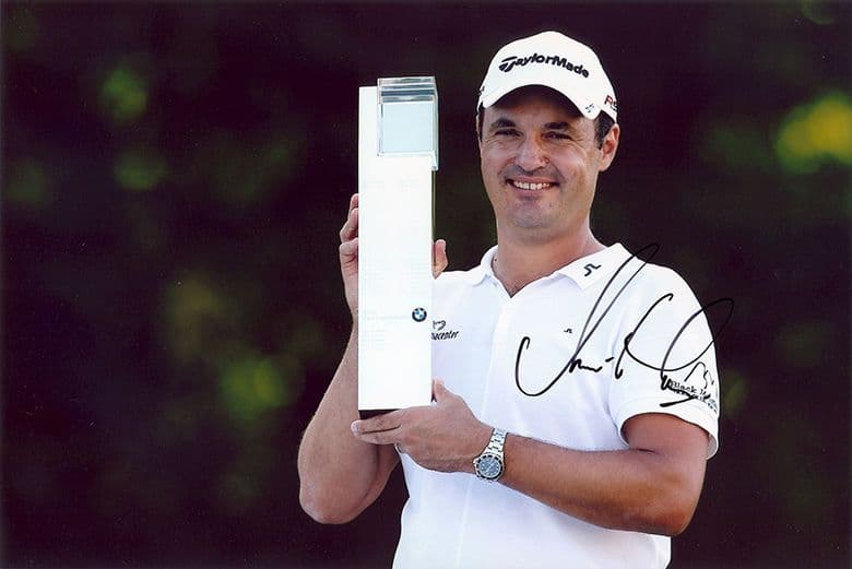 Simon Khan, English golfer, signed 12x8 inch photo.