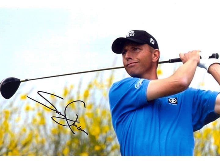 Soren Hansen, Danish golfer, signed 8x6 inch photo.