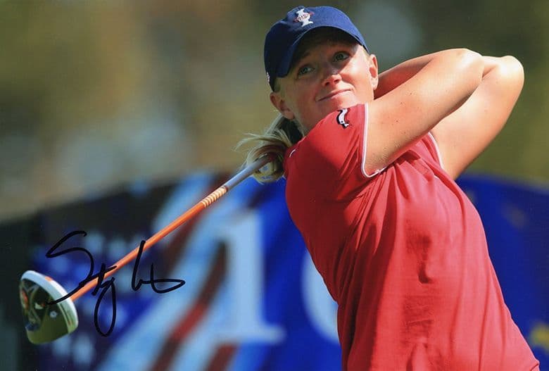Stacy Lewis, signed 12x8 inch photo.(2)