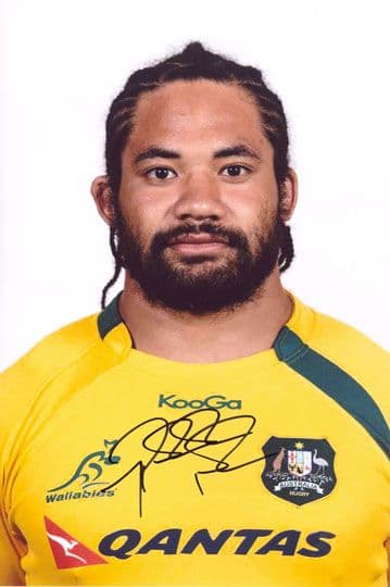 Tatafu Polota-Nau, Australia, signed 12x8 inch photo.(2)