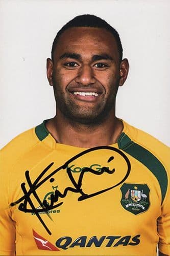 Tevita Kuridrani, Australia, signed 6x4 inch photo.