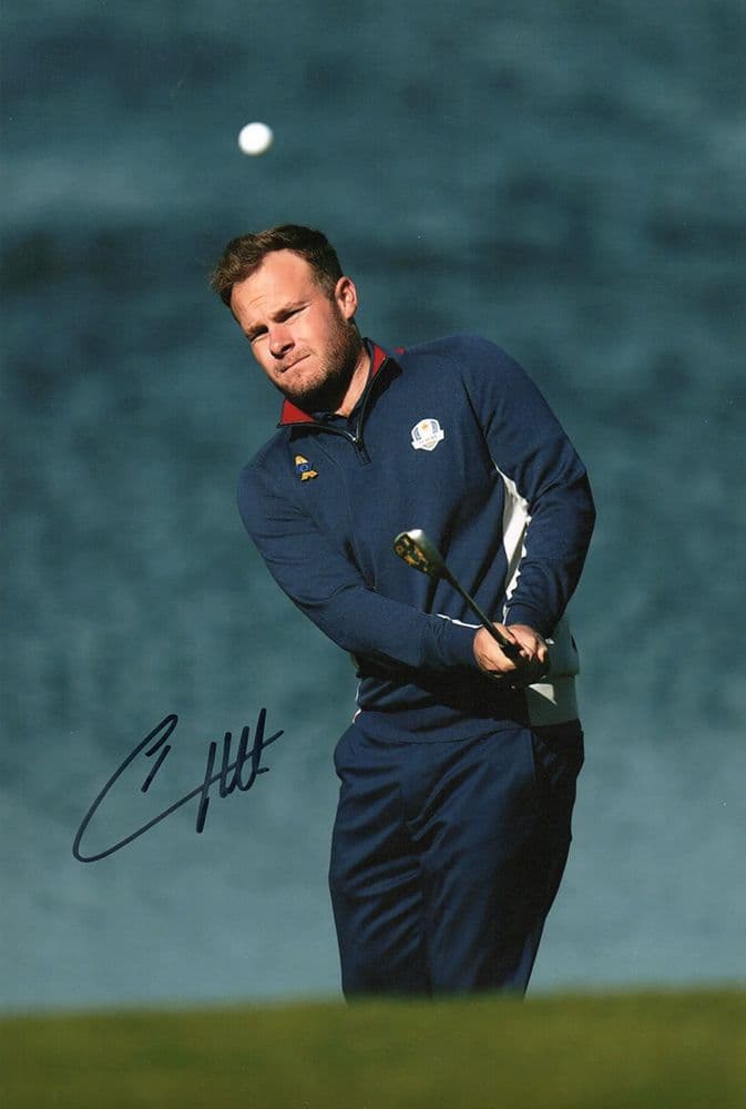 Tyrrell Hatton, Ryder Cup 2018 Le Golf National Paris, signed 12x8 inch photo.
