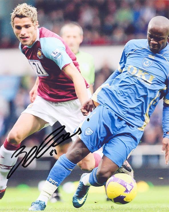 Valon Behrami, West Ham Utd, Switzerland, signed 10x8 inch photo.