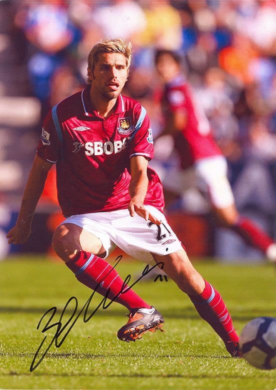 Valon Behrami, West Ham Utd, Switzerland, signed 12x8 inch photo.