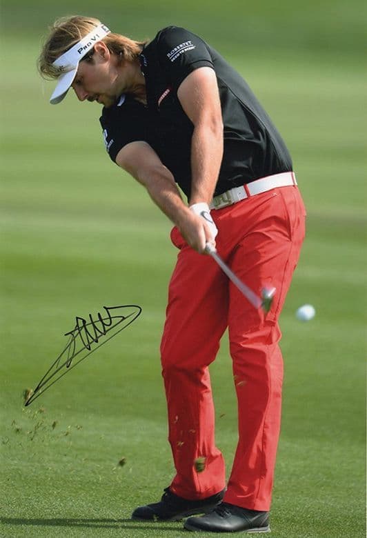 Victor Dubuisson, French golfer, signed 12x8 inch photo.