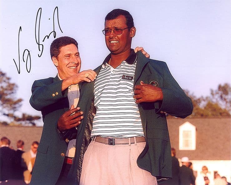 Vijay Singh, Masters 2000 Augusta, signed 10x8 inch photo.