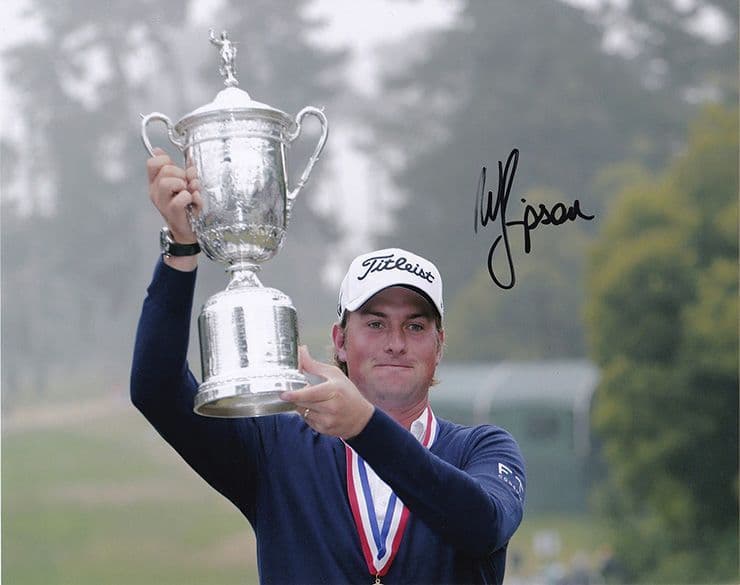 Webb Simpson, US Open Champion 2012, signed 10x8 inch photo.
